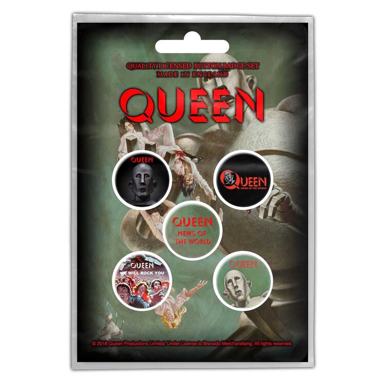 Σετ κονκάρδες Queen - News of the World