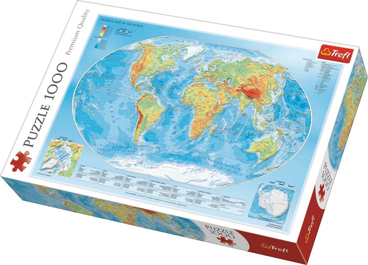 Παζλ Physical Map of the World