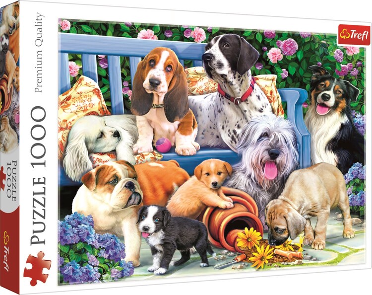 Puzzle Dogs in the Garden