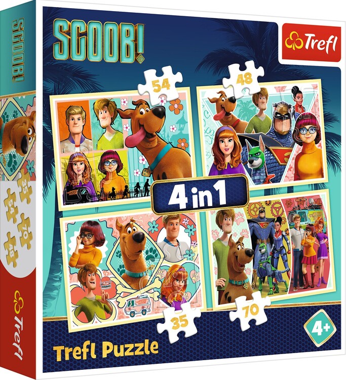 Παζλ Scoob Movie: Scooby Doo and Friends 4in1
