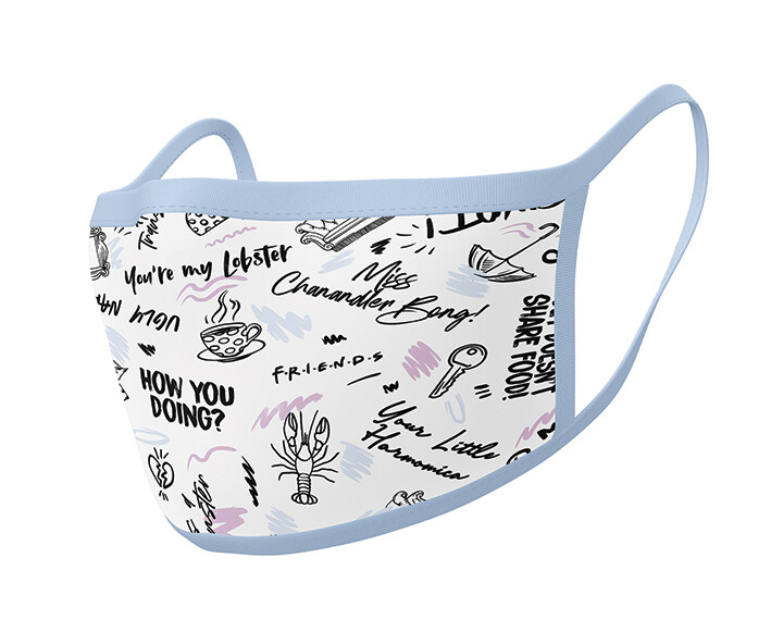 Roupas Máscaras Přátelé - Phrases (2 pack)