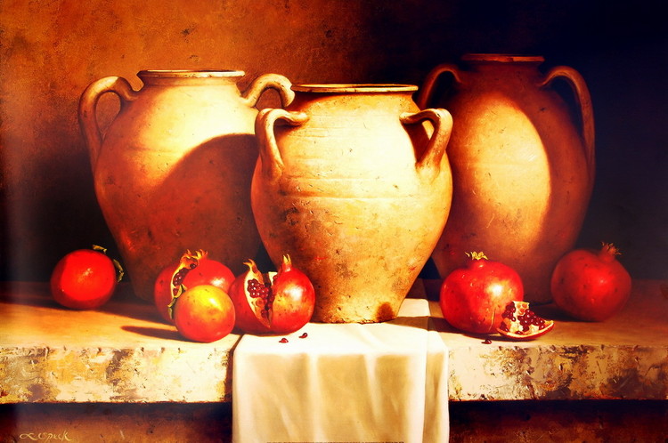 Εκτύπωση τέχνης Ums with Persimmons and