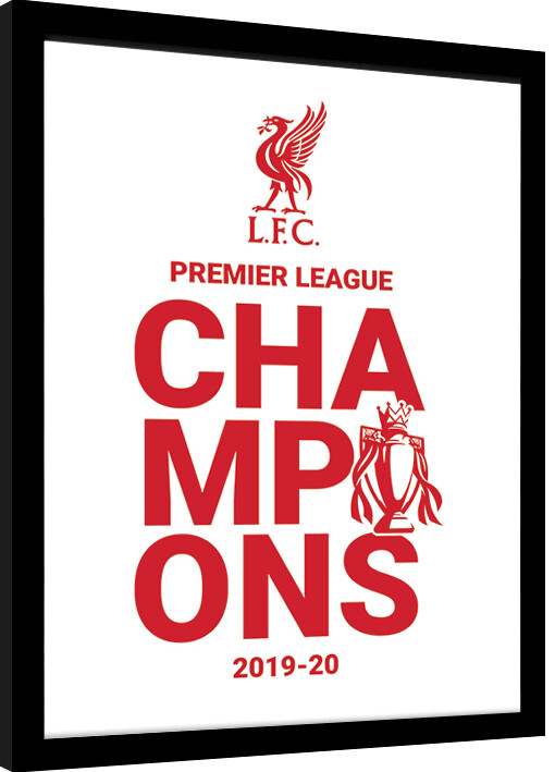 Κορνιζαρισμένη αφίσα Liverpool FC - Champions 19/20