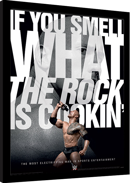 Κορνιζαρισμένη αφίσα WWE - The Rock - If You Smell