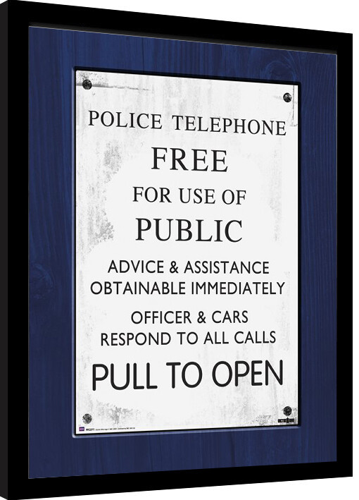 Κορνιζαρισμένη αφίσα Doctor Who - Tardis Sign
