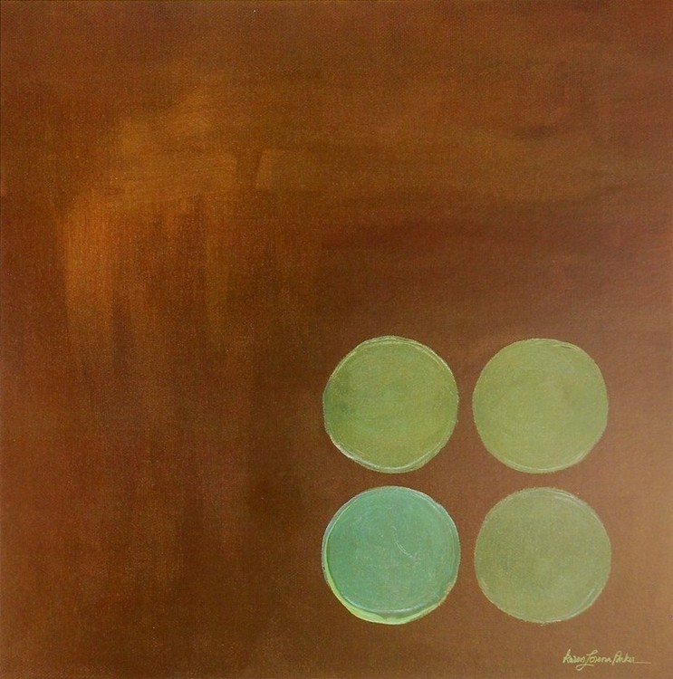 Art Print Aqua Lily Pads I