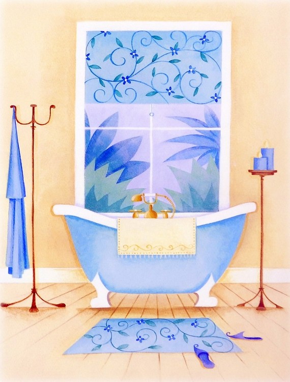 Cream Bathroom II Картина