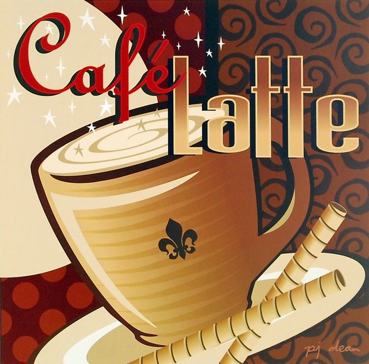 Εκτύπωση τέχνης Cafe Latte