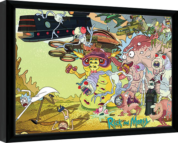 Kehystetty juliste Rick & Morty - Creature Barrage