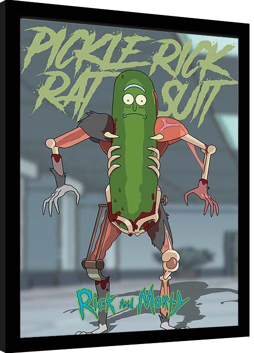 Κορνιζαρισμένη αφίσα Rick & Morty - Pickle Rick