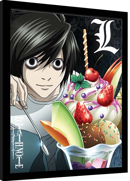 Framed poster Death Note - L Ice Cream