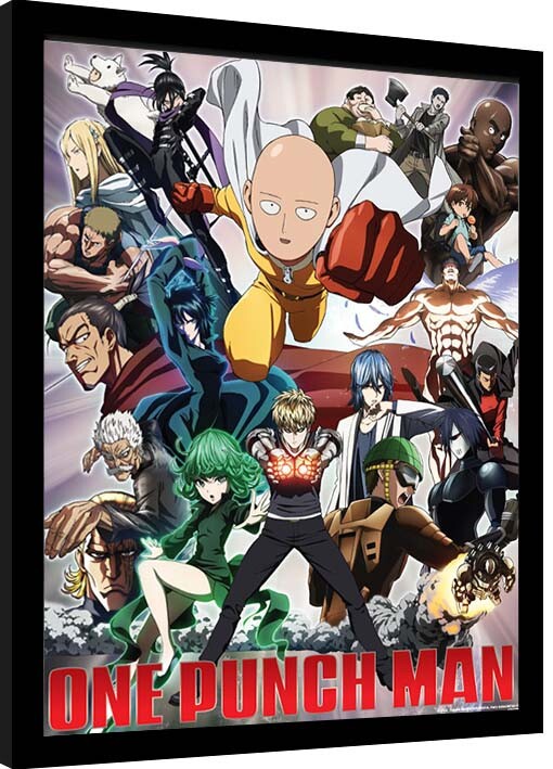 Κορνιζαρισμένη αφίσα One Punch Man - Heroes And Villains