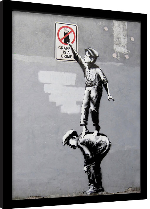 Framed Poster Banksy - Grafitti
