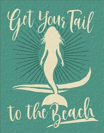 Μεταλλική πινακίδα Get Your Tail - Mermaid