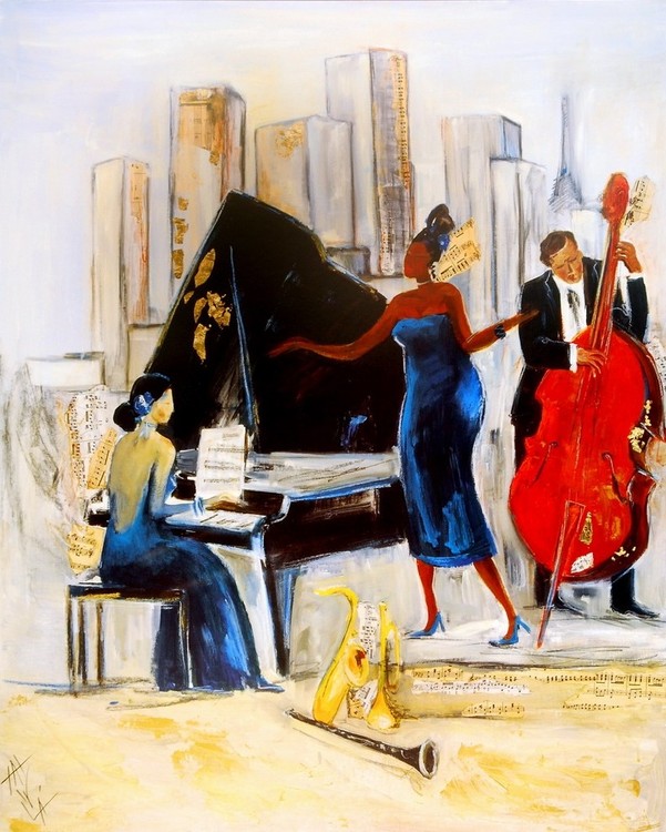 Impressão artística Jazz Band