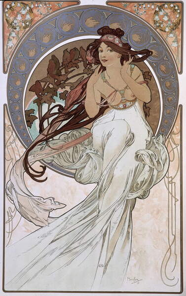 Плакат La Musique - by Mucha, 1898.