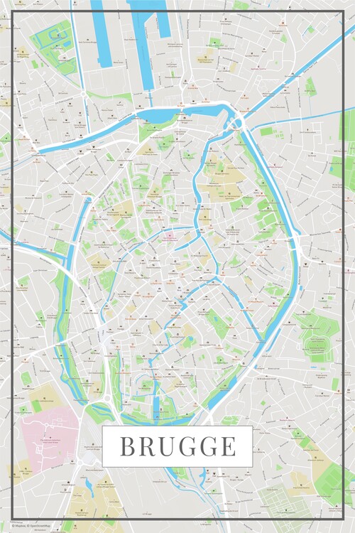 Плакат Brugge color