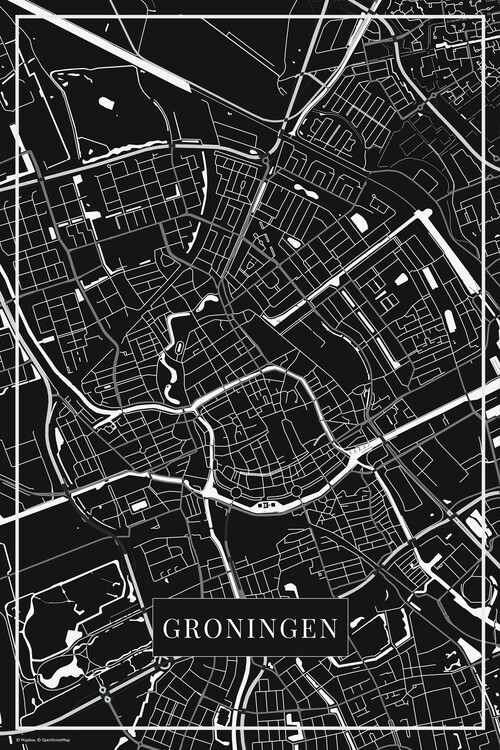 Плакат Groningen black