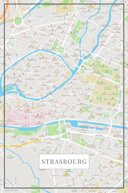 Плакат Strasbourg color
