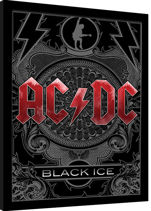 Framed poster AC/DC - Black Ice