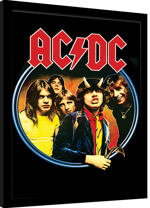 Innrammet poster AC/DC - Group | Plakater, bilder | Europosters