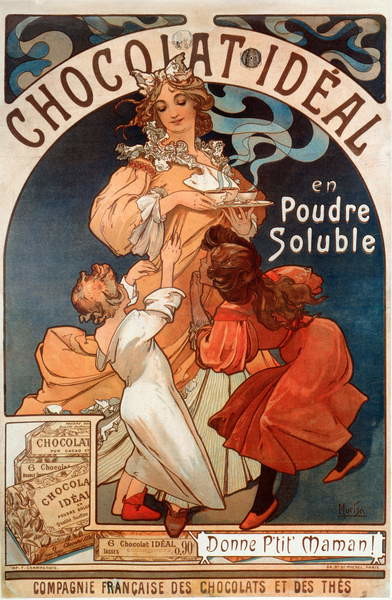 Sticker Advertising poster “Chocolate Ideal”
