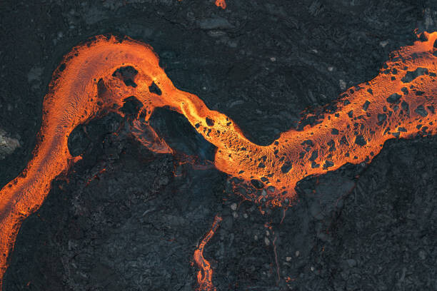 Αυτοκόλλητο Aerial shot looking directly down on