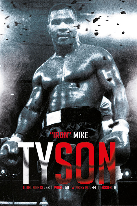 Mike Tyson - Boxing Record Poster, Affiche | Acheter-le sur Europosters.fr