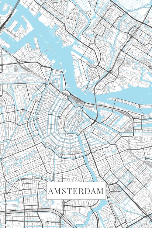 Sticker Amsterdam white