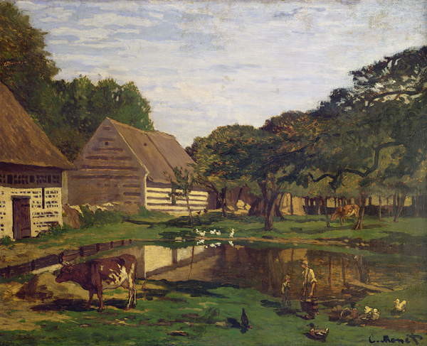 Fine Art Print A Farmyard in Normandy, c.1863