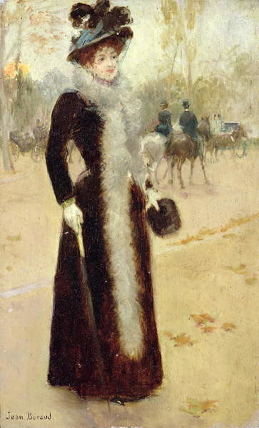 Fine Art Print A Parisian Woman in the Bois de Boulogne, c.1899