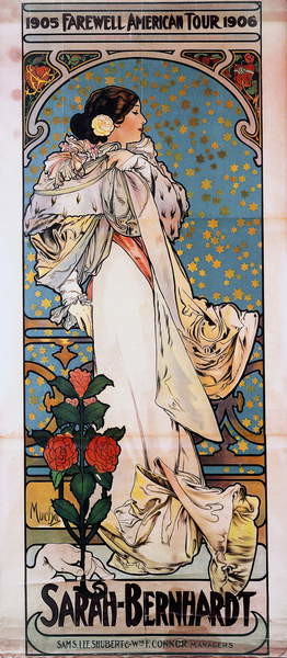 Fine Art Print A poster for Sarah Bernhardt's Farewell American Tour