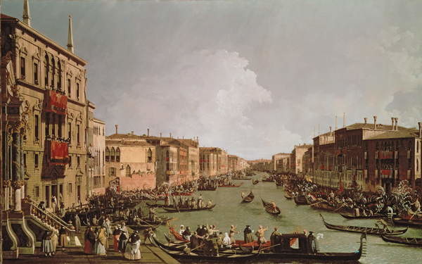 Fine Art Print A Regatta on the Grand Canal, c.1735