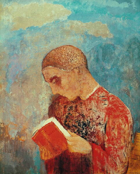 Fine Art Print Alsace or, Monk Reading, c.1914