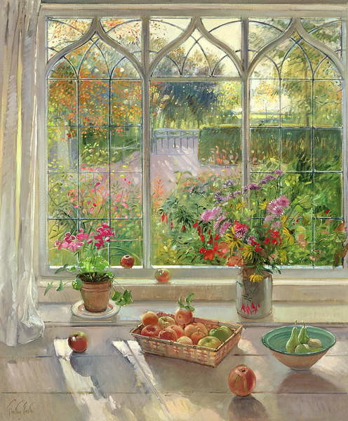 Canvas Print Autumn Fruit and Flowers, 2001