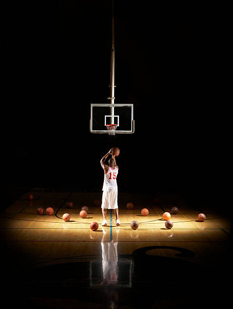 Art Photography Basketball player shooting free throw