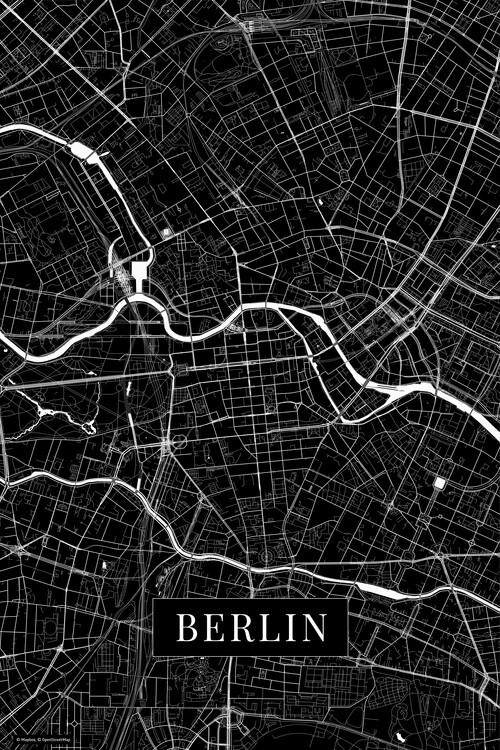 Map Berlin black