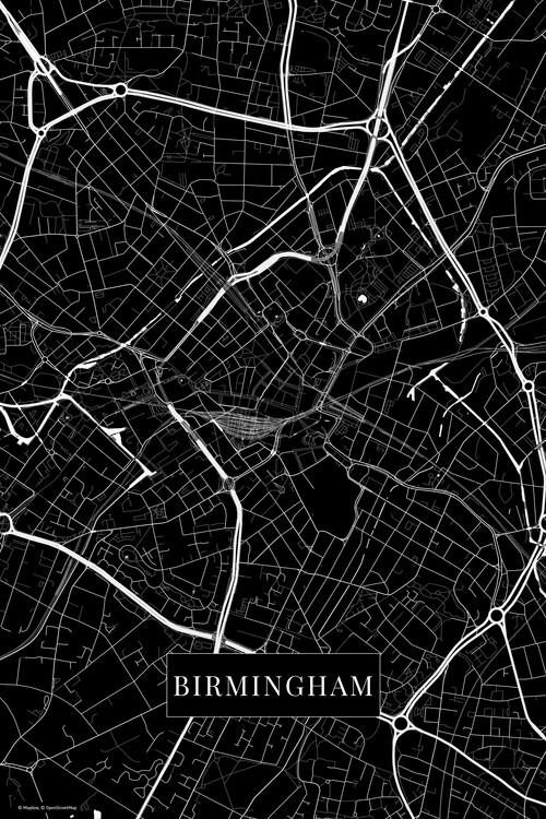 Map Birmingham black