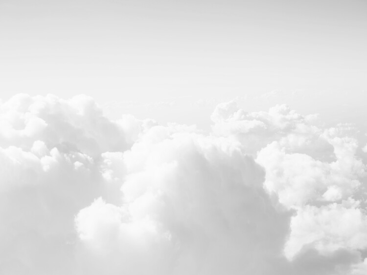Wall Art Print | Black and white clouds | Europosters
