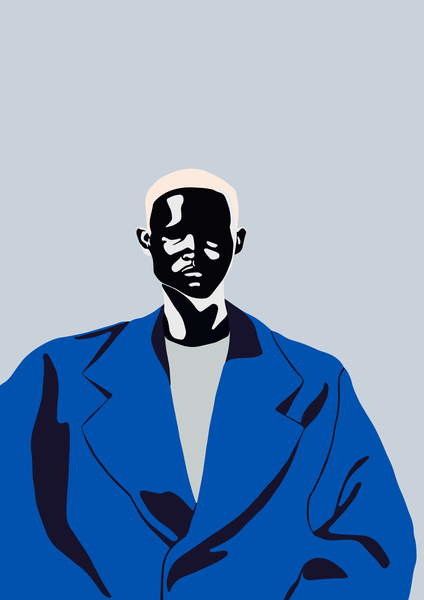 Canvas Print Blue Coat, 2016,