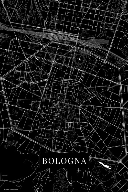 Map Bologna black