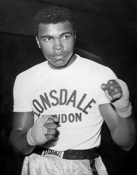 Canvas Print Boxer Muhammad Ali (Cassius Clay) training in White City, London may 1963