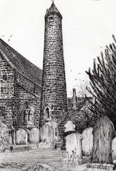 Canvas Print Brechin Round Tower Scotland, 2007,