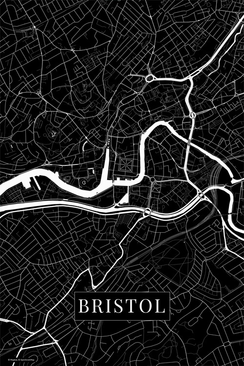 Map Bristol black