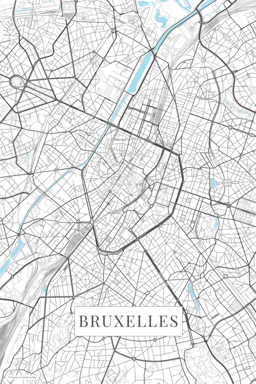 Map Bruxelles white