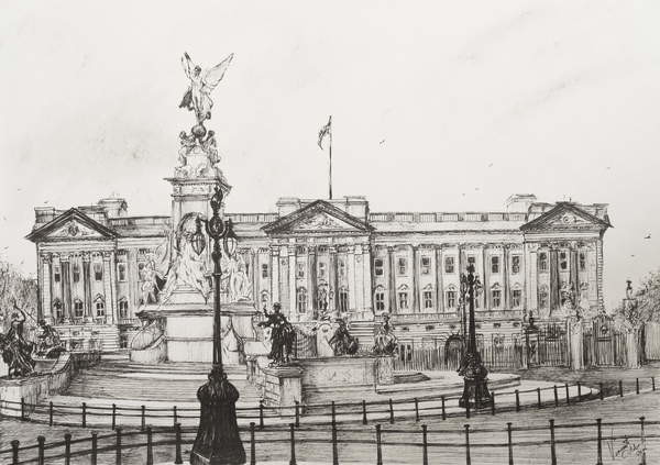 Canvas Print Buckingham Palace, London, 2006,