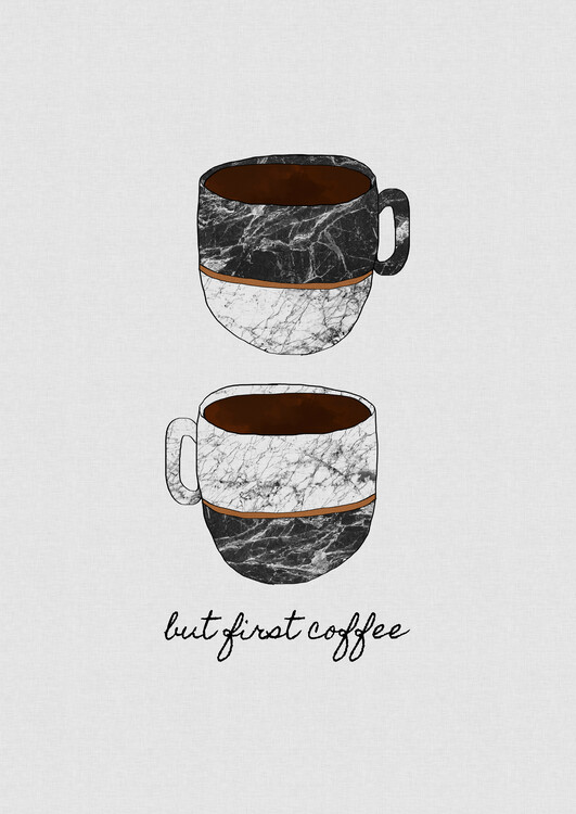 Wall Art Print But First Coffee Europosters - Coffee Wall Art Canvas