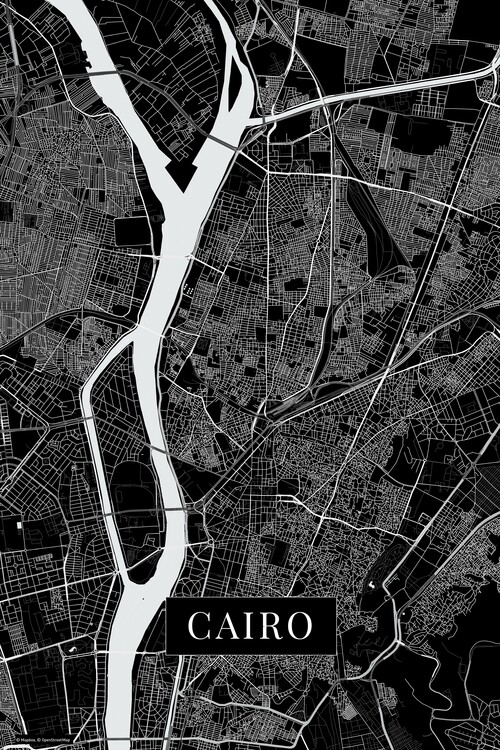Map Cairo black