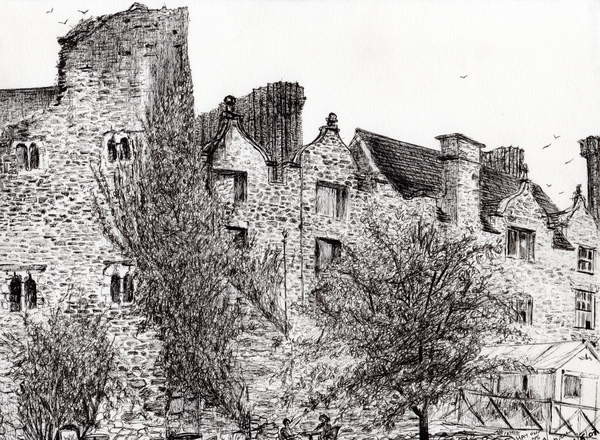 Fine Art Print Castle ruin Hay on Wye, 2007,
