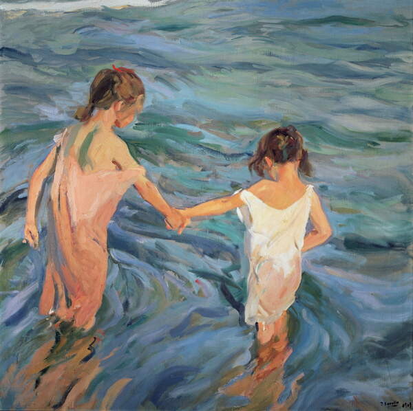 Canvas Print Children in the Sea, 1909